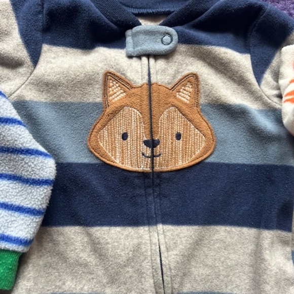 Fleece Baby footed onesies (x5) - 3-6 months - Picture 4 of 7